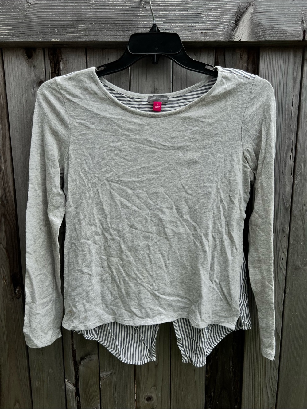 Vince Camuto Striped Back Pullover Blouse